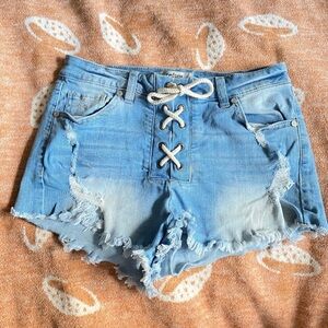 Jean Ripped Beach Shorts